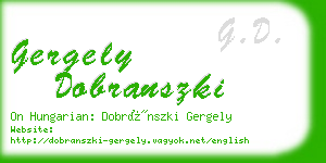 gergely dobranszki business card